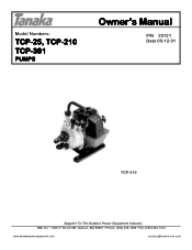 Tanaka TCP-210 Owner's Manual
