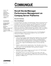 Compaq ProLiant 6500 Communique - Novell BorderManager Performance on Compaq Server Platforms