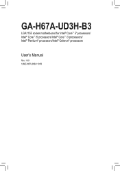 Gigabyte GA-H67A-UD3H-B3 Manual