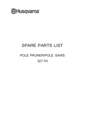 Husqvarna 327P4 Parts List