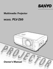 Sanyo PLV-Z60 Owners Manual