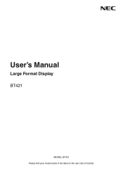 Sharp BT421 User Manual for the