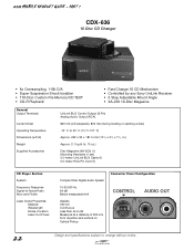 Sony CDX-636 Product Specifications