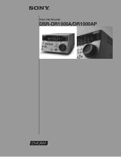 Sony DSRDR1000A Product Brochure (DVCAM Studio Hard Disk Recorder)