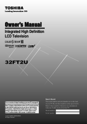 Toshiba 32FT2U Owners Manual