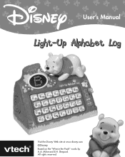 Vtech Winnie the Pooh Light-Up Alphabet Log User Manual