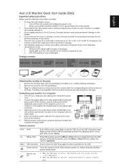 Acer V243H Quick Start Guide