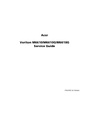 Acer Veriton M6618G Acer Veriton M6618G Desktop Service Guide