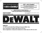 Dewalt DWS709 Instruction Manual