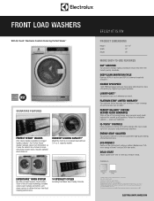 Electrolux EFLS210TIW Product Specifications Sheet English