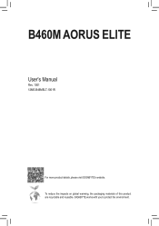 Gigabyte B460M AORUS ELITE User Manual