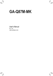 Gigabyte GA-Q87M-MK User Manual