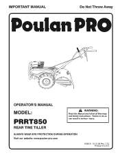 Poulan PRRT850 User Manual
