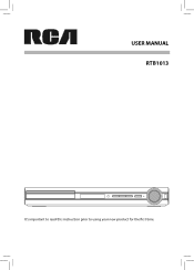 RCA RTB1013 RTB1013 Product Manual
