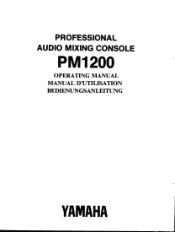 Yamaha PM1200 Owner's Manual (image)