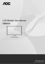 AOC 2436Vw User's Manual 2436Vw