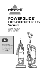 Bissell PowerGlide Lift-Off Pet Plus Upright Vacuum 2043 User Guide