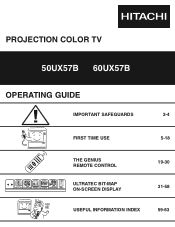 Hitachi 60UX57B Owners Guide
