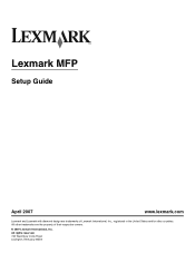 Lexmark X945e Setup Guide