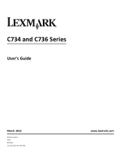 Lexmark C736 User Guide