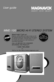 Magnavox MME100 User manual,  English (US)
