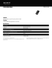 Sony CKM-NWS630BLK Marketing Specifications