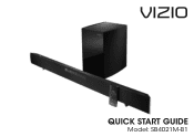 Vizio SB4021M-B1 Quick Start Guide