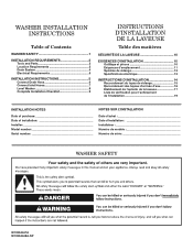 Whirlpool WFW95HEXW Installation Instructions