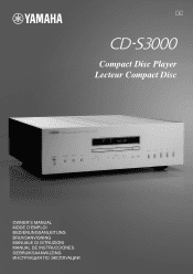Yamaha CD-S3000 Owners Manual