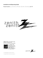 Zenith Z32LC6D Operation Guide