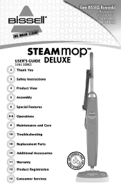 Bissell Steam Mop Deluxe Hard Floor Steam Cleaner 31N1 User Guide