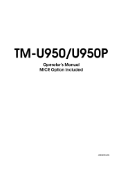 Epson TM-U950P Operation Manual