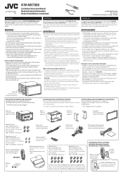 JVC KW-NX7000BT Installation Manual