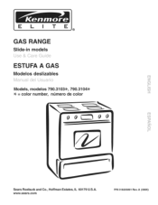 Kenmore 3103 Use and Care Guide