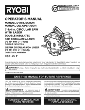 Ryobi CSB143LZK Operation Manual