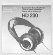 Sennheiser HD 230 Instructions for Use