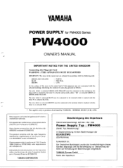 Yamaha PW4000 Owner's Manual (image)