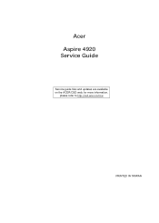 Acer Aspire 4920 Service Guide
