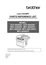 Brother International DCP-8085DN Parts List