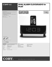 Coby CSMP162 Specsheet