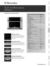 Electrolux EW27MO55HS Product Specifications Sheet (English)