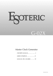 Esoteric G-02X Owners Manual EN FR SP