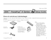 Lenovo ThinkPad X30 Italian - Setup Guide for ThinkPad X30