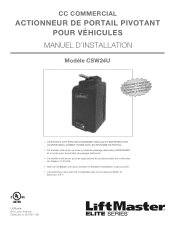 LiftMaster CSW24U CSW24U Installation -French Manual