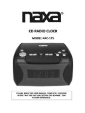 Naxa NRC-175 NRC-175 English Manual