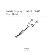Nokia Display Headset HS-69 User Guide