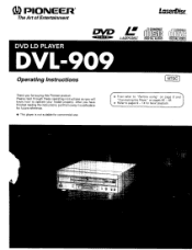 Pioneer DVL-909 Operating Instructions