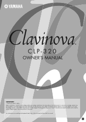 Yamaha CLP-320 Owner's Manual