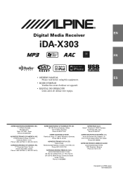 Alpine IDA-X303 Ida-x303 Owner's Manual (french)