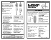 Cuisinart HM-8GRP1 Quick Reference